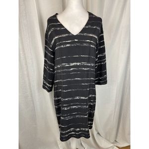 Vince Black & White 100% Silk Striped Tunic Dress – Size S, Minimalist Chic